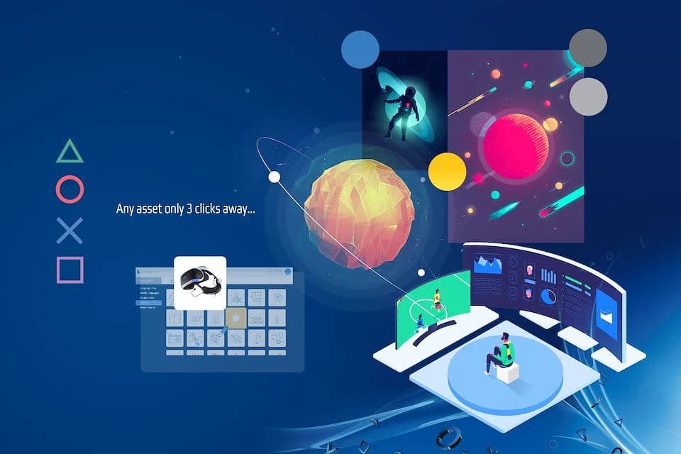 A stylized PlayStation campaign frame from the Concept to Completion project.